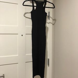 Black bodycpn midi dress